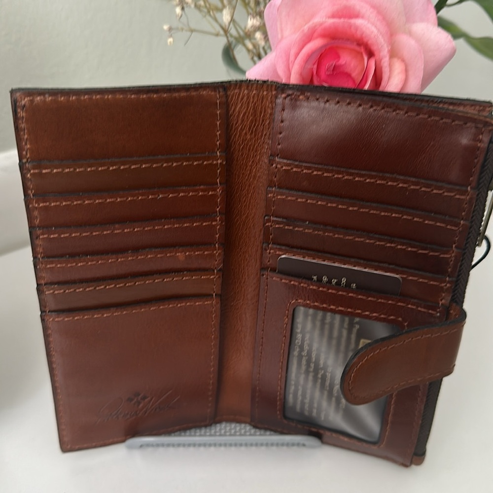 Patricia Nash Rienzo and Nazari  Euro Map  Leather Bifold Wallet/Bundle - Picture 10 of 11